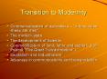 Transition to Modernity PowerPoint PPT Presentation
