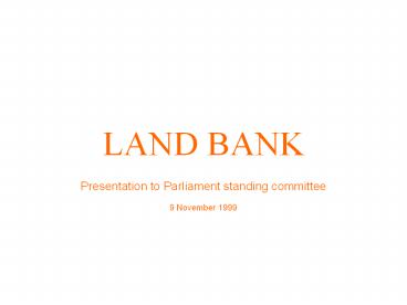 LAND BANK