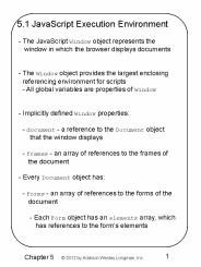 5.1 JavaScript Execution Environment