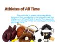 Athlete of all Time PowerPoint PPT Presentation