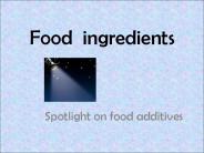 Food ingredients