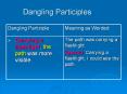 Dangling Participles PowerPoint PPT Presentation