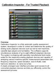 Calibration-Inspector - For Trusted Playback