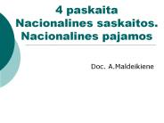 4 paskaita Nacionalines saskaitos. Nacionalines pajamos
