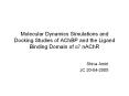Molecular%20Dynamics%20Simulations%20and%20Docking%20Studies%20of%20AChBP%20and%20the%20Ligand%20Binding%20Domain%20of%20a7%20nAChR PowerPoint PPT Presentation