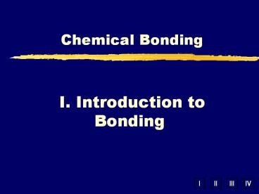 Chemical Bonding