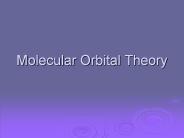 Molecular Orbital Theory
