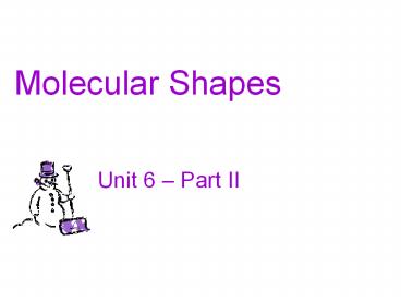 Molecular Shapes