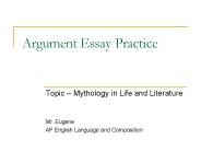 Argument Essay Practice
