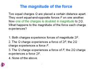 The magnitude of the force