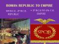 ROMAN REPUBLIC TO EMPIRE PowerPoint PPT Presentation