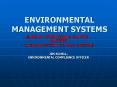 ENVIRONMENTAL MANAGEMENT SYSTEMS PowerPoint PPT Presentation