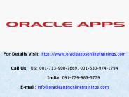 Oracle Apps Technical Training Online and Placement - Oracle Apps Online Trainings