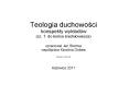 Teologia duchowosci konspekty wyklad PowerPoint PPT Presentation