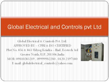 Changeover panel manufacturer Delhi NCR-Best Deals(9810243219)