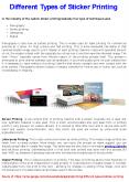 Different Types of Sticker Printing PowerPoint PPT Presentation