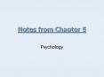 Notes from Chapter 5 PowerPoint PPT Presentation