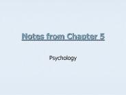 Notes from Chapter 5