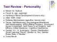 Test%20Review%20-%20Personality PowerPoint PPT Presentation