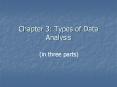 Chapter 3: Types of Data Analysis PowerPoint PPT Presentation