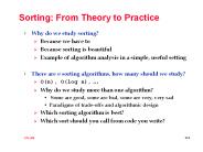 Sorting: From Theory to Practice
