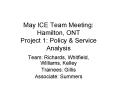 May ICE Team Meeting: Hamilton, ONT Project 1: Policy PowerPoint PPT Presentation