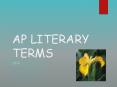 AP LITERARY TERMS PowerPoint PPT Presentation