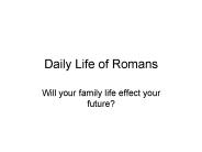 Daily Life of Romans