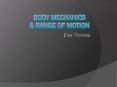 Body Mechanics PowerPoint PPT Presentation