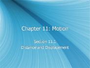 Chapter 11: Motion
