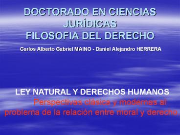 DOCTORADO EN CIENCIAS JUR