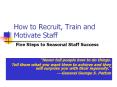 How to Recruit, Train and Motivate Staff PowerPoint PPT Presentation