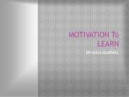 MOTIVATION To LEARN
