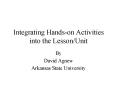 Integrating Hands-on Activities into the Lesson/Unit PowerPoint PPT Presentation