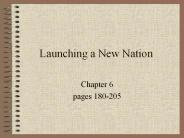 Launching a New Nation