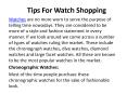 Tips for watch shopping