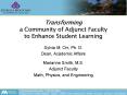 Transforming a Community of Adjunct Faculty to Enhance Student Learning PowerPoint PPT Presentation