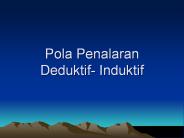 Pola Penalaran Deduktif- Induktif
