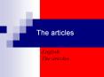 The articles PowerPoint PPT Presentation
