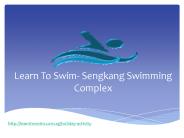 Learn To Swim- Sengkang Swimming Complex