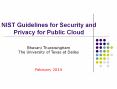 NIST Guidelines for Security and Privacy for Public Cloud PowerPoint PPT Presentation