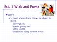 Sct. 1 Work and Power PowerPoint PPT Presentation