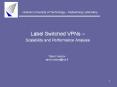 Label Switched VPNs  PowerPoint PPT Presentation