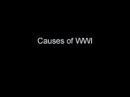 Causes of WWI