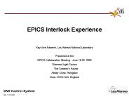 EPICS Interlock Experience