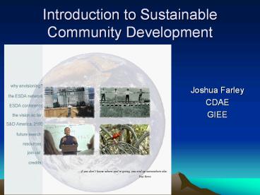Introduction to Sustainable Community Development