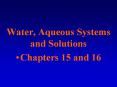 Water,%20Aqueous%20Systems%20and%20Solutions PowerPoint PPT Presentation