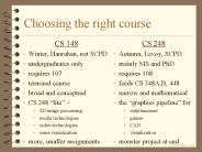 Choosing the right course