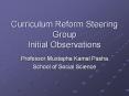 Curriculum Reform Steering Group Initial Observations PowerPoint PPT Presentation