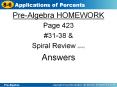 Pre-Algebra HOMEWORK PowerPoint PPT Presentation